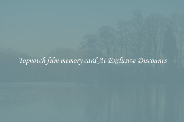 Topnotch film memory card At Exclusive Discounts