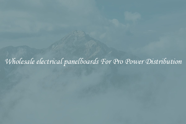 Wholesale electrical panelboards For Pro Power Distribution