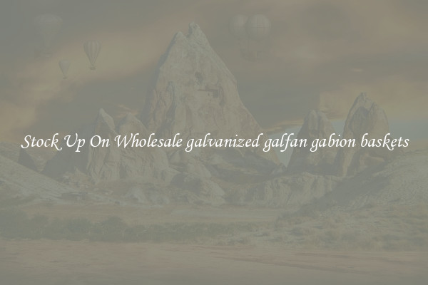 Stock Up On Wholesale galvanized galfan gabion baskets