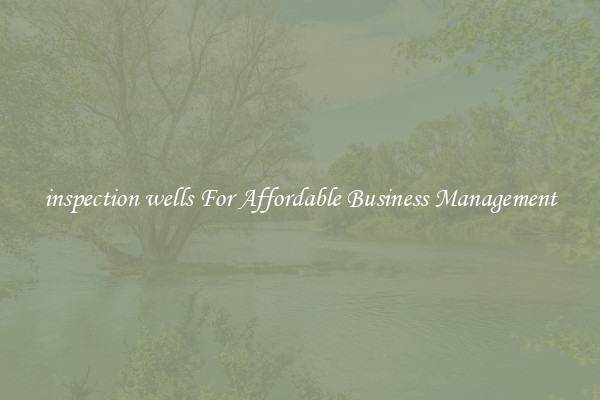 inspection wells For Affordable Business Management