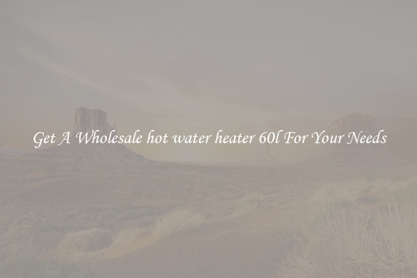 Get A Wholesale hot water heater 60l For Your Needs