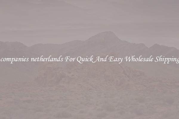 companies netherlands For Quick And Easy Wholesale Shipping