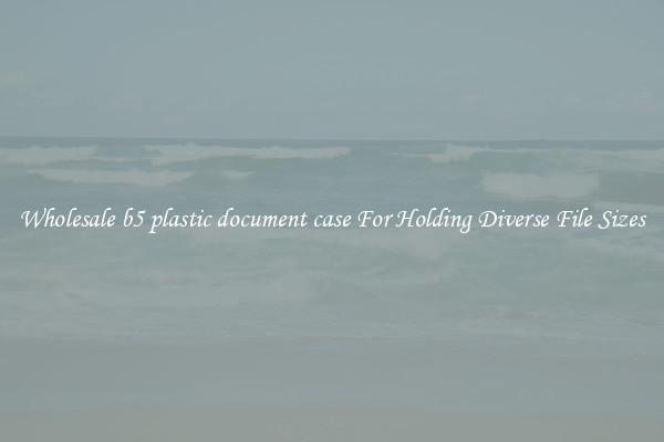 Wholesale b5 plastic document case For Holding Diverse File Sizes