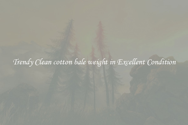 Trendy Clean cotton bale weight in Excellent Condition
