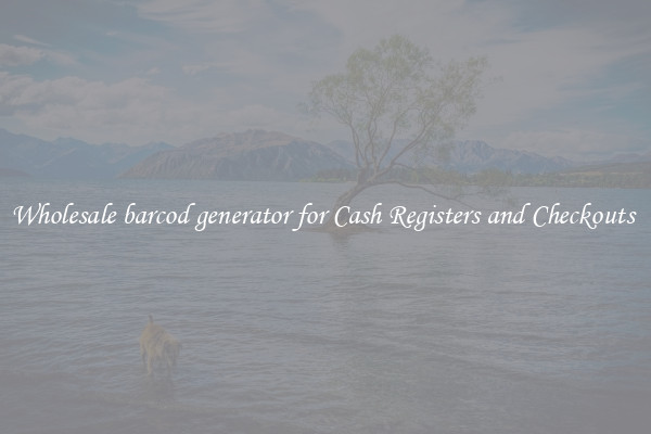 Wholesale barcod generator for Cash Registers and Checkouts 