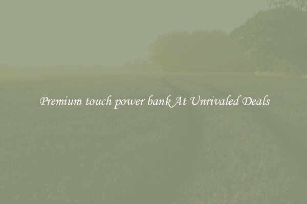 Premium touch power bank At Unrivaled Deals