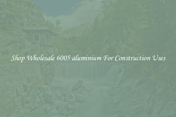 Shop Wholesale 6005 aluminium For Construction Uses