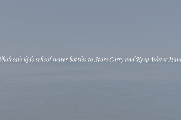 Wholesale kids school water bottles to Store Carry and Keep Water Handy