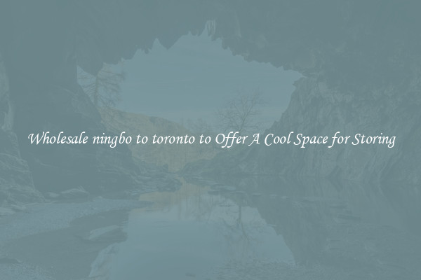 Wholesale ningbo to toronto to Offer A Cool Space for Storing